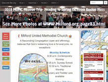 Tablet Screenshot of milfordumc.org